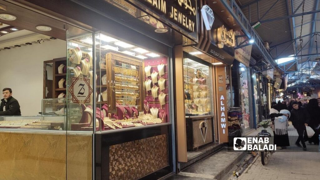 A jewelry shop in one of Aleppo’s markets, 4 February 2026 (Enab Baladi, Odai al-Haj Hussin)