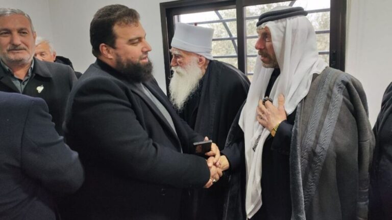 Meeting between Suwayda Governor and Prince Hassan al-Atrash in Suwayda city, February 11, 2025 (Suwayda Governorate)