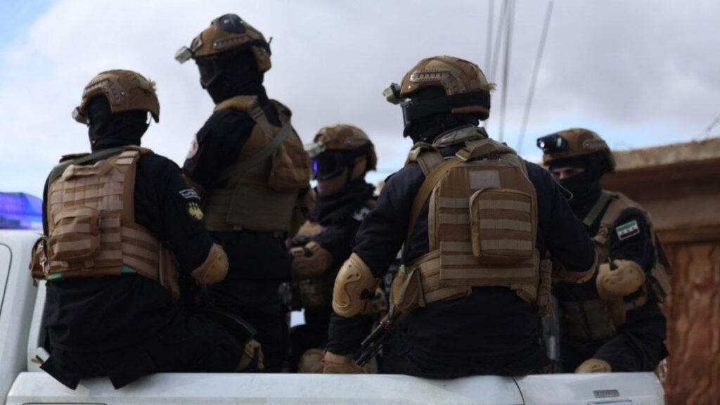 Members of Syria’s Interior Ministry dismantle a cell involved in attacks in the Mazzeh area, February 1, 2026. (Syrian Interior Ministry)