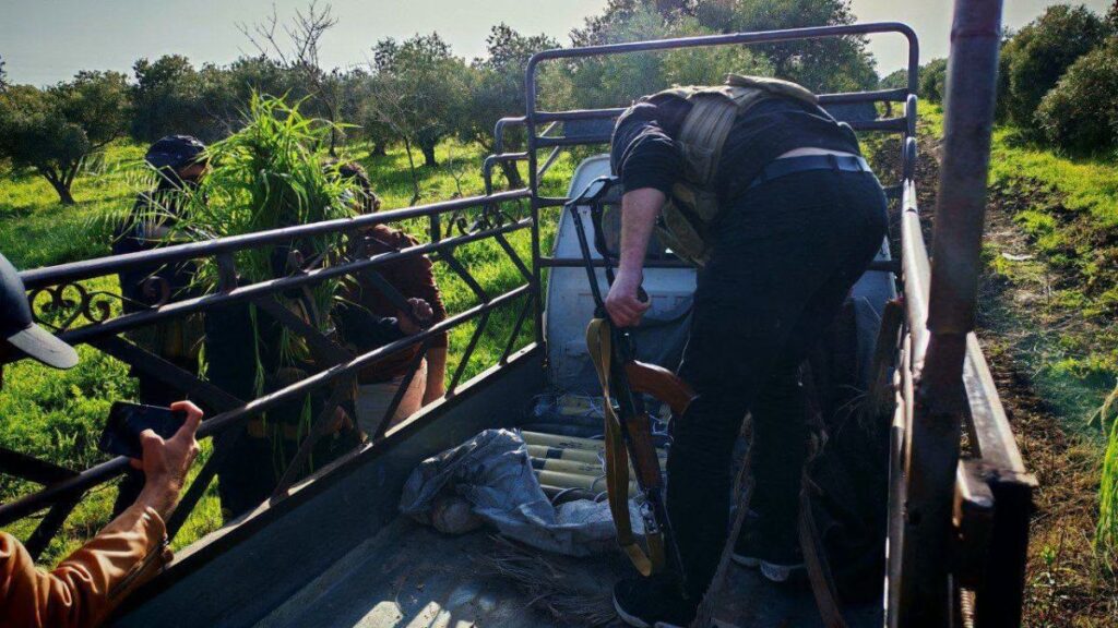 Members of the Interior Ministry dismantle a cell involved in planning attacks in the city of Quneitra, April 19, 2026. (Syrian Interior Ministry)