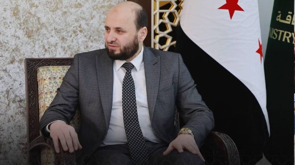 Syrian Energy Minister Mohammed al-Bashir discusses the International Committee of the Red Cross’s interventions in the water and electricity sectors with an ICRC delegation, March 17, 2026. (Ministry of Energy)