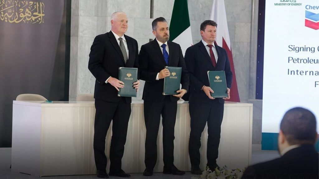 The signing of a memorandum of understanding to invest in Syria’s first offshore field, February 4, 2026. (Syrian Ministry of Energy)