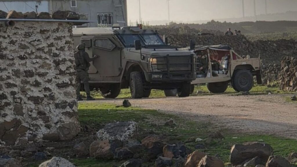 An Israeli incursion in the Quneitra countryside, March 29, 2026. (SANA)