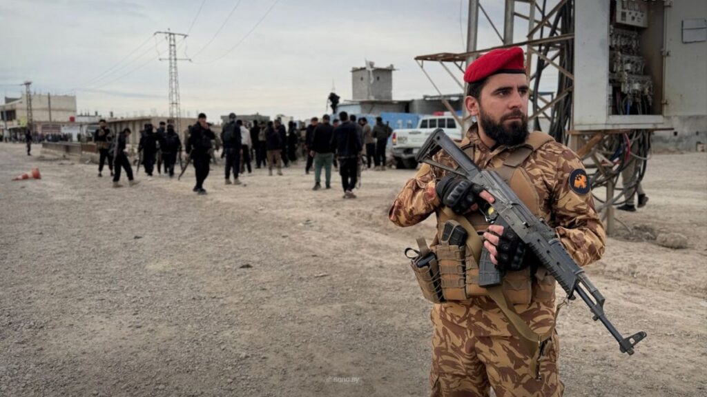 Military police forces deployed to secure the area after an attack targeted security forces in Raqqa, February 23. (SANA)