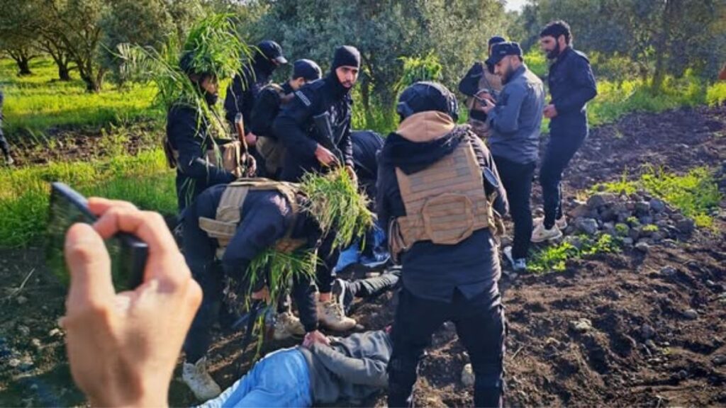 The Syrian Interior Ministry announces the arrest of a cell linked to Lebanon’s Hezbollah in Quneitra, April 19, 2026. (Interior Ministry)