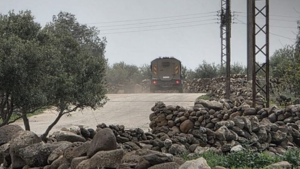 Israeli military vehicles advance into the Quneitra countryside, April 6, 2026. (SANA)