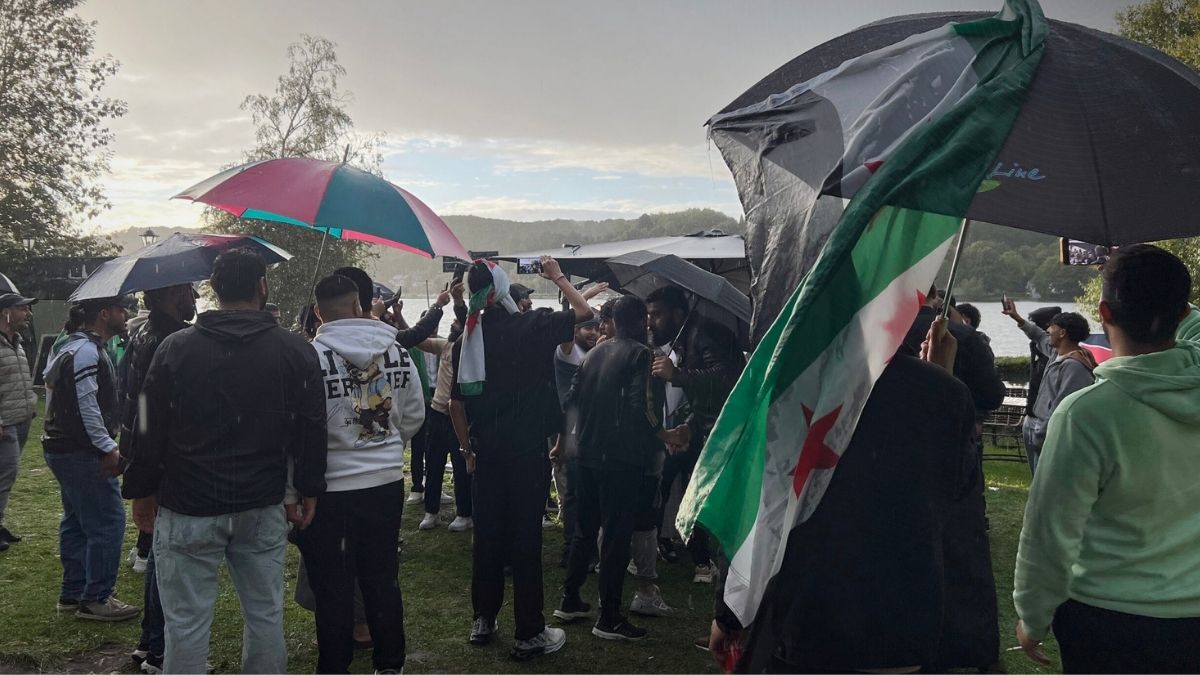 A solidarity event by Deir Ezzor residents living in Germany in the city of Essen in support of the “Deir al-Ezz” campaign, 12 September 2025. (SANA)
