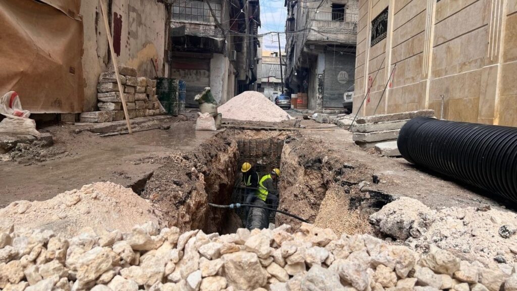 Rehabilitation of the main sewage line in al-Fardous neighborhood, Aleppo, January 18, 2026. (UN-Habitat Syria)