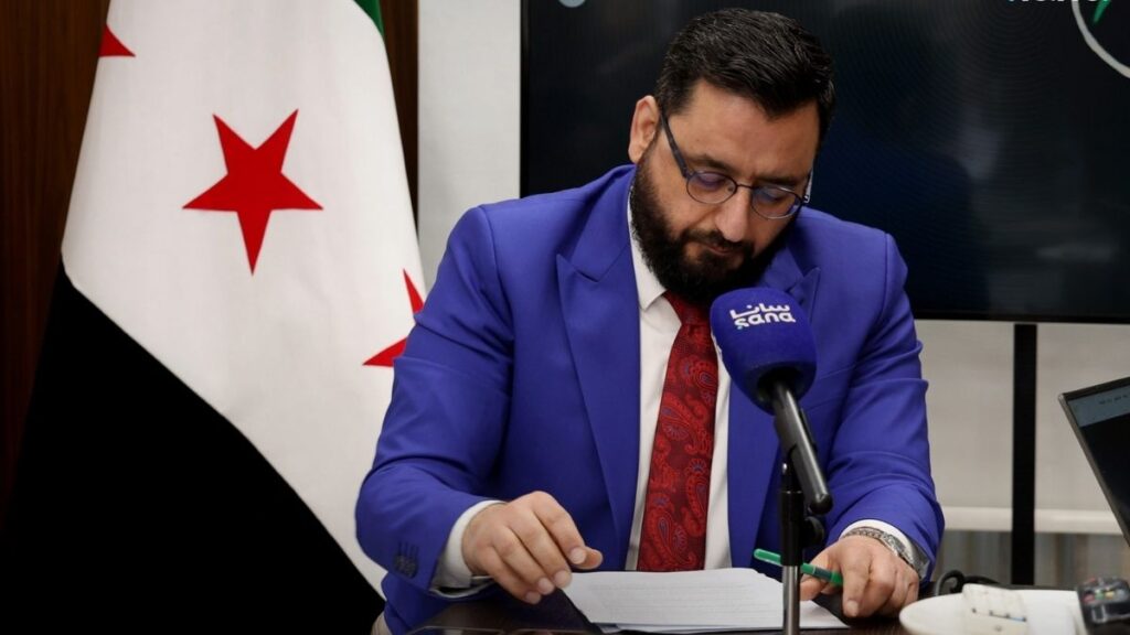 Head of Syria’s Anti-Illicit Enrichment Commission Basel Hafez al-Suwaidan announces a six month voluntary disclosure program, January 28, 2026. (Anti-Illicit Enrichment Commission)