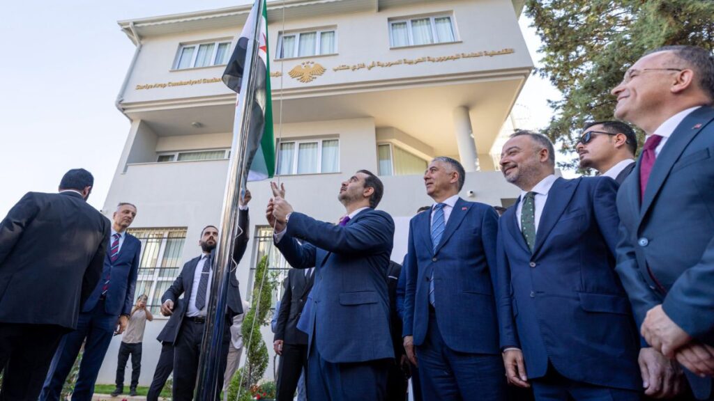 Syrian Foreign Minister Asaad al-Shaibani opens the Syrian consulate in Gaziantep, Turkey, June 11, 2026. (Asaad al-Shaibani/X)