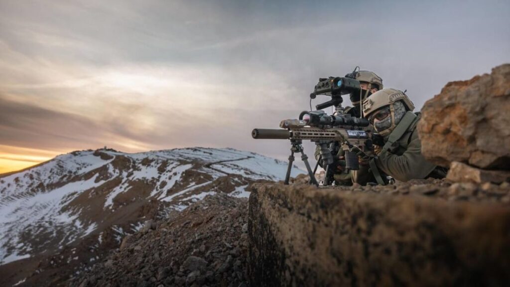 Israeli army soldiers on Mount Hermon, December 12, 2024. (Israeli army spokesperson unit)