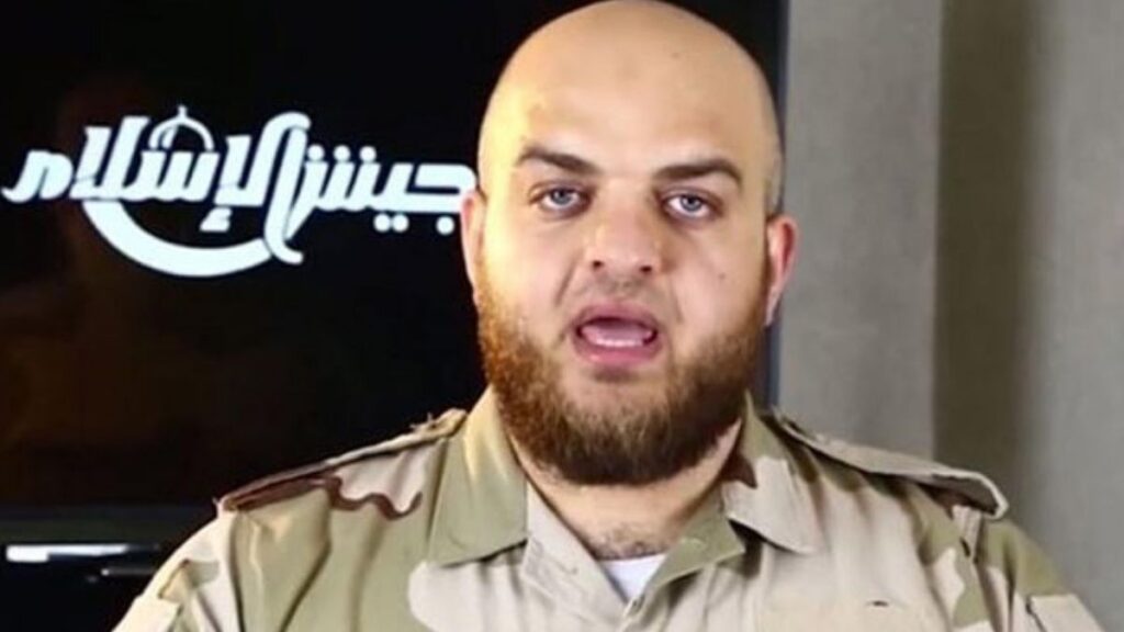 Former Jaysh al-Islam spokesperson Majdi Nehme, known as “Islam Alloush,” September 19, 2015. (Jaysh al-Islam)