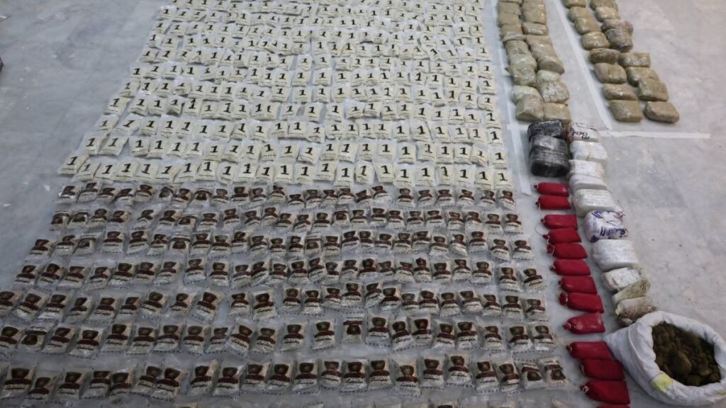 Some of the narcotics seized in the operation, June 14, 2026. (Interior Ministry)