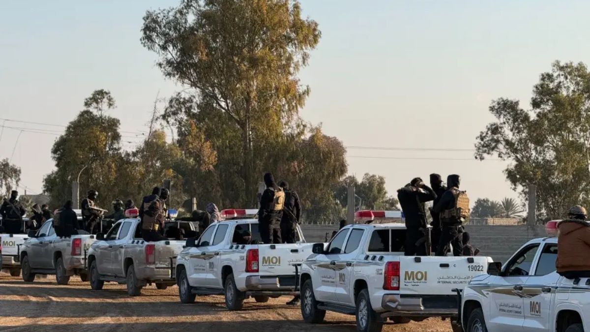 The Syrian Interior Ministry carries out a security campaign against Islamic State cells in Deir Ezzor, March 15, 2026. (Syrian al-Ikhbariya)
