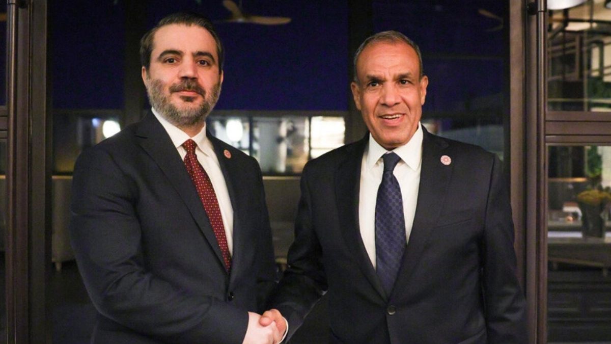 A meeting between the Syrian and Egyptian foreign ministers during the Amman meetings, June 22, 2026 (SANA)