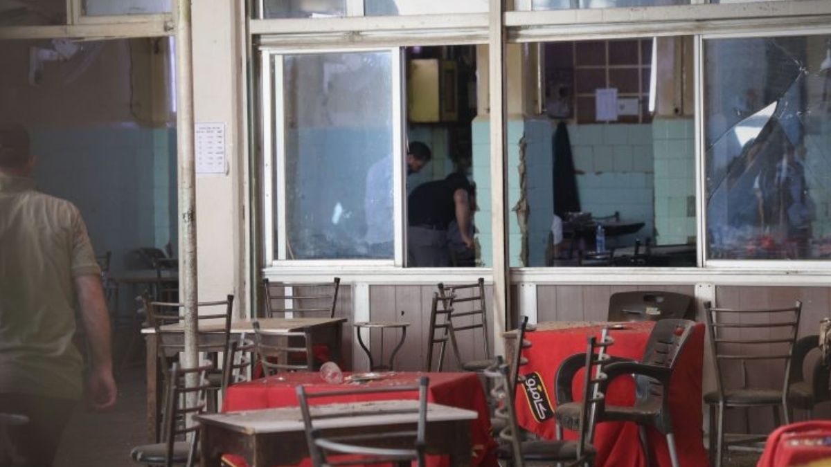 The bombing of al-Mushiriyah cafe on al-Nasr Street in Damascus, July 3, 2026. (SANA)