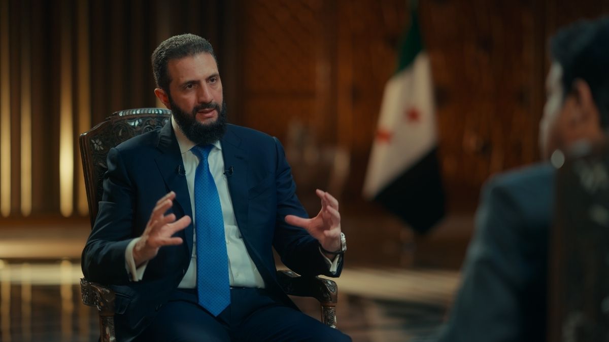 Syrian President Ahmed al-Sharaa during an interview with Al Jazeera, July 26, 2026. (Al Jazeera)