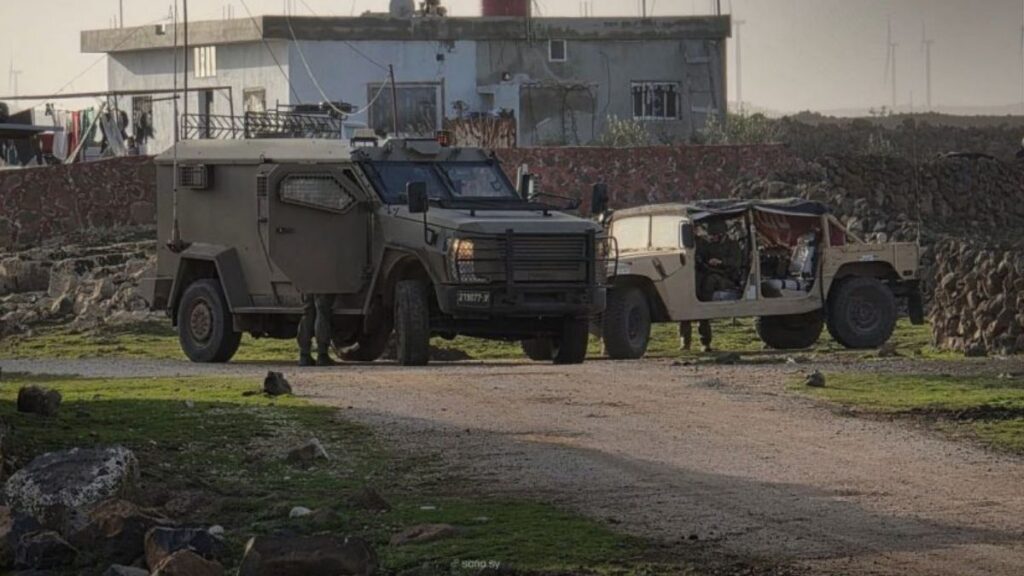 Israeli occupation incursions in the Yarmouk Basin in rural Daraa, June 29, 2026. (SANA)