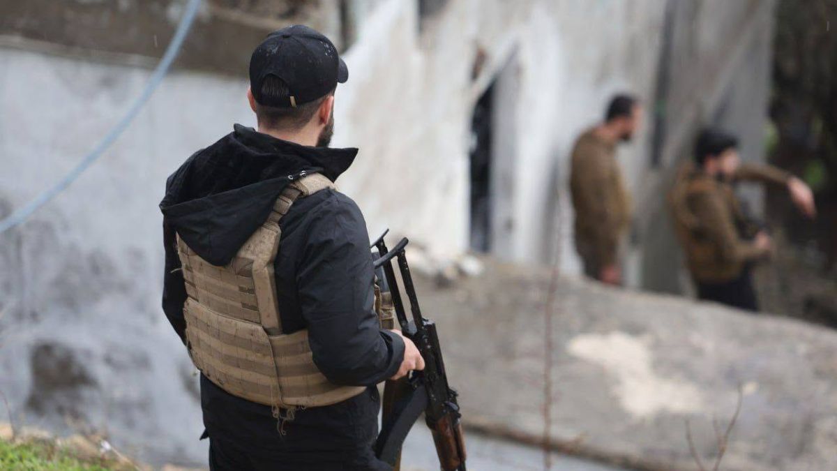 Internal Security Forces deployed in Latakia governorate on February 24, 2026. (Latakia Internal Security correspondent)