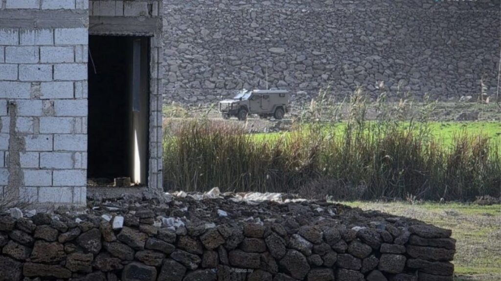 An Israeli patrol enters Al-Samdaniyah in central Quneitra countryside, July 19, 2026. (SANA)