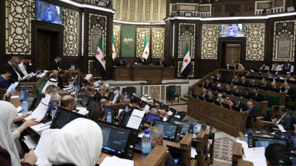 The Syrian People’s Assembly approves 160 articles of its draft rules of procedure, July 29, 2026. (Syrian People’s Assembly)