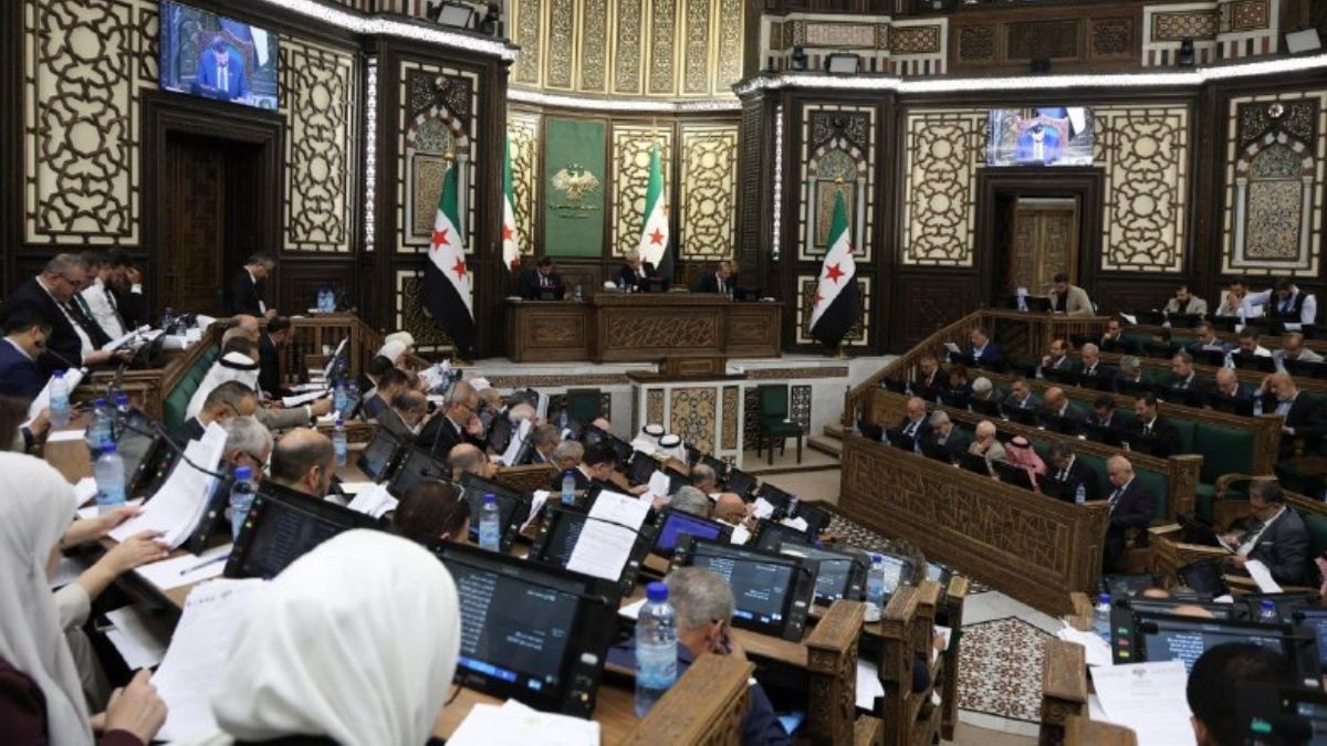 The Syrian People’s Assembly approves 160 articles of its draft rules of procedure, July 29, 2026. (Syrian People’s Assembly)
