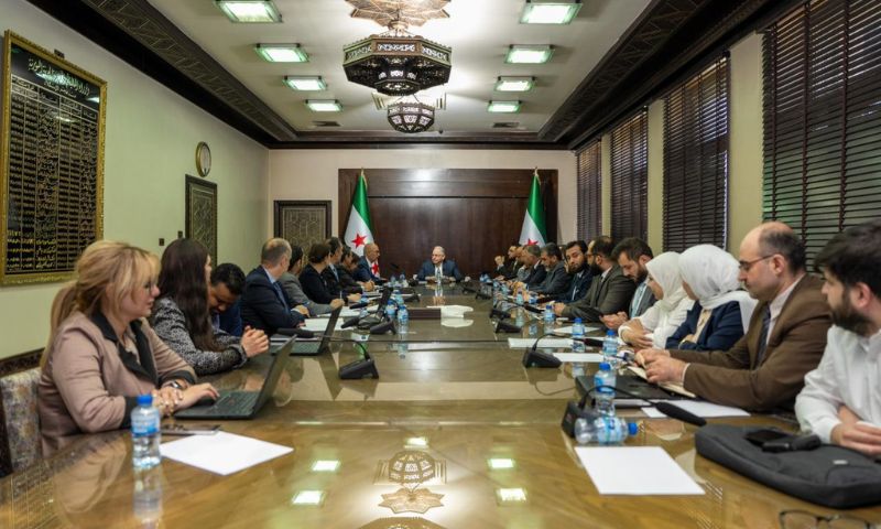 Finance Minister Mohammed Yisr Barnieh meets with an International Monetary Fund delegation to discuss economic recovery indicators and fiscal reforms, July 26, 2026 (Ministry of Finance)