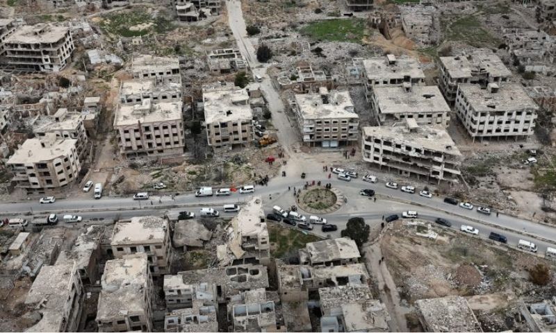 A field simulation of a magnitude 7 earthquake in the Jobar neighborhood of Damascus, February 26, 2026. (SANA)