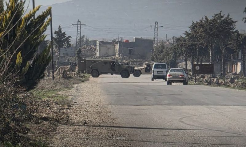 An Israeli patrol sets up a checkpoint in the Quneitra countryside, July 11, 2026. (SANA)