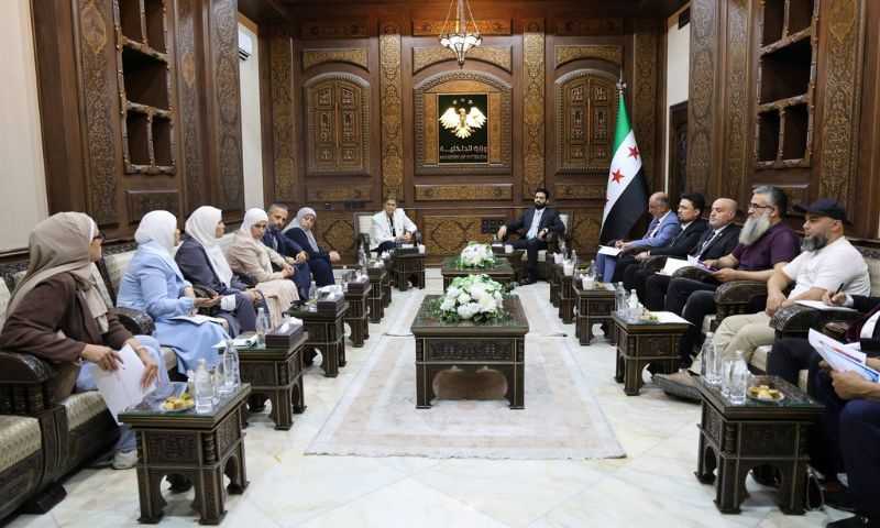 A meeting between representatives of the Ministries of Social Affairs and Labor and Interior and families of missing children to discuss developments in the case, August 3, 2026. (Ministry of Social Affairs and Labor)