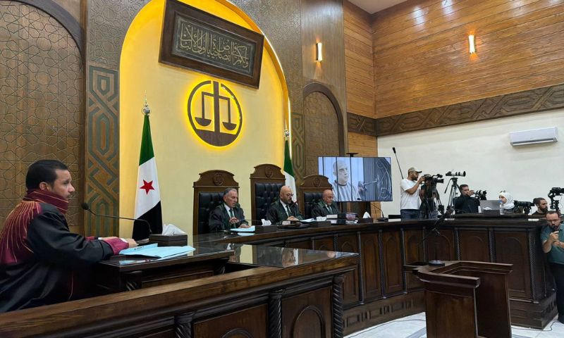 A court session announcing a death sentence in absentia against Bashar al-Assad in Damascus, August 11, 2026 (Ministry of Justice)