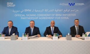 Signing of an agreement marking BMW’s return to Syria, September 22, 2026. (BMW)