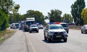 Syrian customs intensify patrols on the Baniyas-Tartous-Homs road to ensure the safe movement of Iraqi tanker trucks, September 21, 2026. (General Authority for Ports and Customs/Facebook)