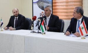 Proceedings of the tripartite Syrian, Jordanian, and Lebanese ministerial meeting on cooperation in natural gas and electricity, May 4, 2026. (Syrian Ministry of Energy)