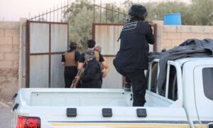 Internal Security Forces personnel carry out a raid on an Islamic State cell, September 27, 2026. (Internal Security Forces)
