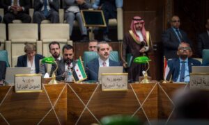 Syrian Foreign Minister Asaad al-Shaibani takes part in a meeting of Arab foreign ministers at the Arab League Council in Cairo, September 7, 2026. (Syrian Ministry of Foreign Affairs)