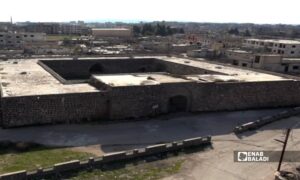 The square historic caravanserai in the center of Khan Arnabeh (Quneitra governorate, southwestern Syria), October 12, 2026 (Enab Baladi)