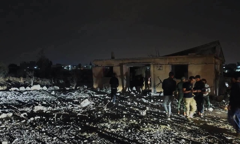 Civilians killed and wounded in Jordanian airstrikes on Daraa (southern Syria), October 26, 2026 (Daraa 24/Facebook)