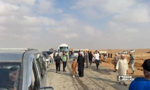 For all three photographs:* Flood damage and road closures in Haribshah, south of Deir Ezzor (eastern Syria), October 29, 2026 (Enab Baladi)