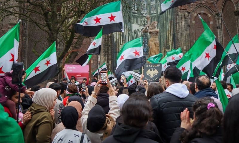 Syrians in Utrecht, the Netherlands, hold an event marking the first anniversary of Syria's liberation, December 7, 2025 (SANA).