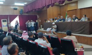 UN Under-Secretary-General for Peace Operations Jean-Pierre Lacroix meets with community leaders and residents of Quneitra, October 17, 2026 (Enab Baladi/Abdullah al-Wanny).