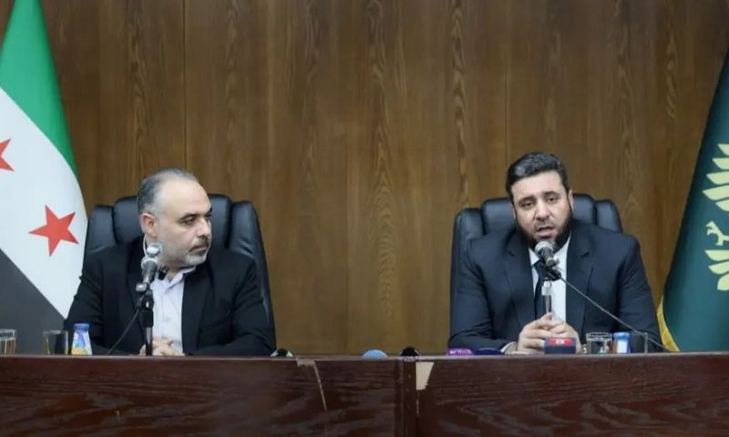 Deputy Minister of Economy and Industry Maher al-Hassan at a press conference in Damascus, October 14, 2026 (al-Ikhbariya)